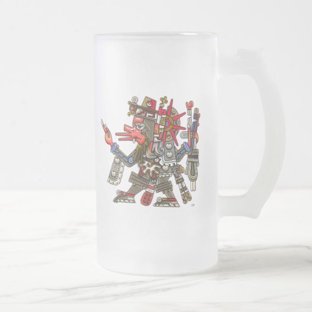 Taza De Cristal Esmerilado Quetzalcoatl (Derecha)