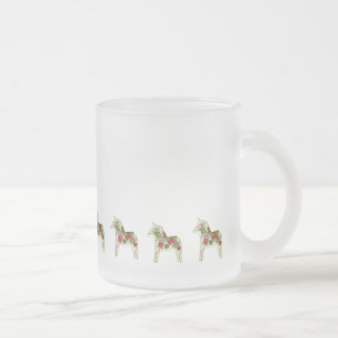Taza De Cristal Esmerilado Quilter's Dala Horse Hot Cider Mug