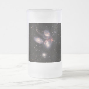 Taza De Cristal Esmerilado Quinteto de Stephan 5 Galaxias Campo Profundo Jame