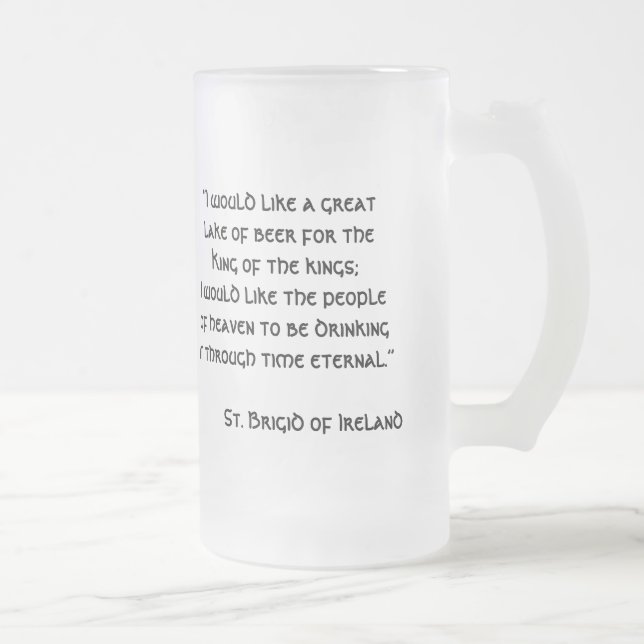 Taza De Cristal Esmerilado "Quisiera un greatlake de la cerveza para… (Derecha)
