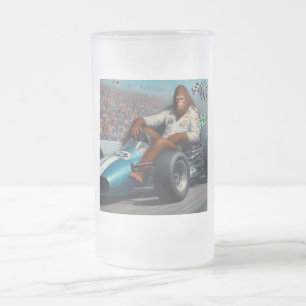 Taza De Cristal Esmerilado Racecar Bigfoot