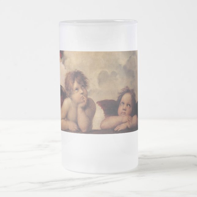 Taza De Cristal Esmerilado Rafael,Querubín Sixtino (Centro)