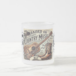 Taza De Cristal Esmerilado Raíces en la música country
