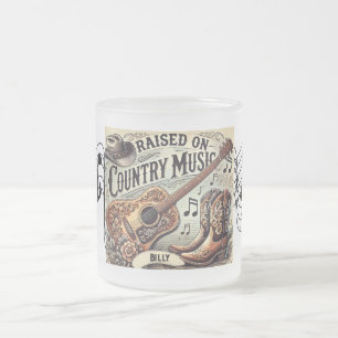 Taza De Cristal Esmerilado Raíces en la música country