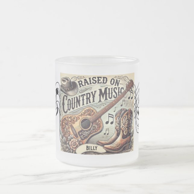 Taza De Cristal Esmerilado Raíces en la música country (Centro)