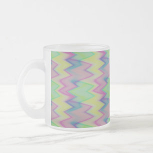 Taza De Cristal Esmerilado Rainbow Zigzags