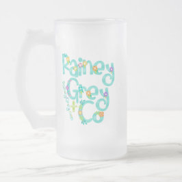 Taza De Cristal Esmerilado RAINEY GRAY + CO [logotipo 6]