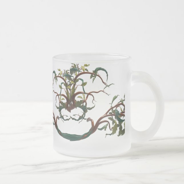 Taza De Cristal Esmerilado Ramas de trenzado de mano | Frascos botánicos (Derecha)