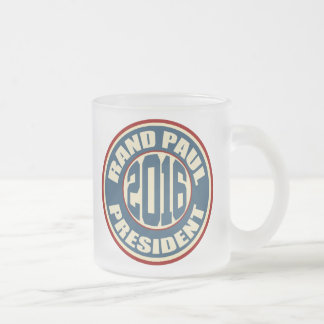 Taza De Cristal Esmerilado Rand Paul para el presidente 2016