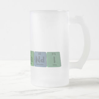 Taza De Cristal Esmerilado Randi como yodo del neodimio del radio