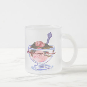 Taza De Cristal Esmerilado Raspberry Icecream Mug