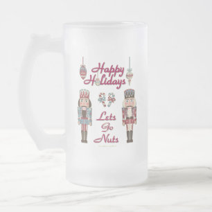 Taza De Cristal Esmerilado Rastreador de nueces de vacaciones deja ir a las n