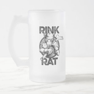 Taza De Cristal Esmerilado Rata de pista de hockey