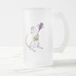 Taza De Cristal Esmerilado rata fiesta