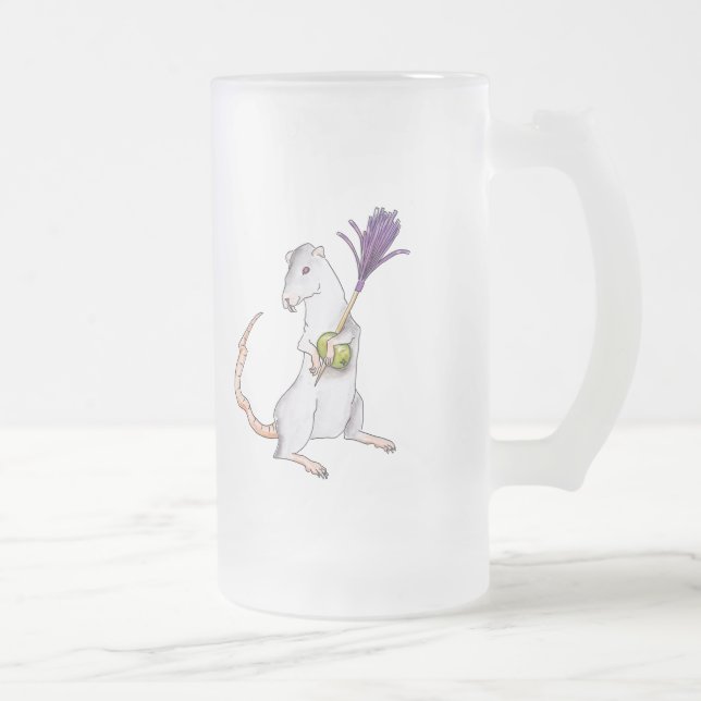 Taza De Cristal Esmerilado rata fiesta (Derecha)