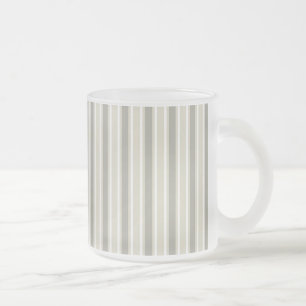 Taza De Cristal Esmerilado Rayas de caramelo beige