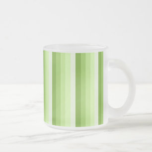 Taza De Cristal Esmerilado Rayas de sombra verde limón