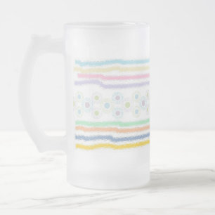 Taza De Cristal Esmerilado Rayas en Polkadots