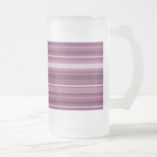 Taza De Cristal Esmerilado Rayas malvas