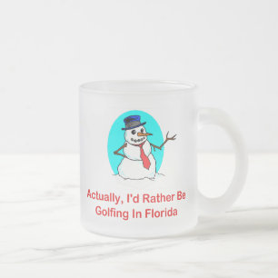 Taza De Cristal Esmerilado Realmente, Golfing bastante en la Florida