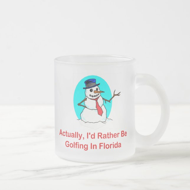 Taza De Cristal Esmerilado Realmente, Golfing bastante en la Florida (Derecha)