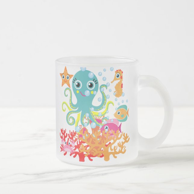 Taza De Cristal Esmerilado Recepción al océano (Derecha)