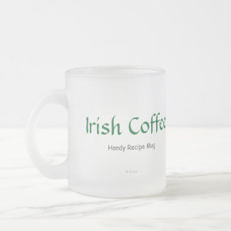 Taza De Cristal Esmerilado Receta de café irlandesa Mug