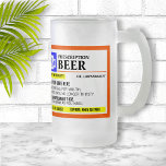 Taza De Cristal Esmerilado Receta divertida de cerveza Mug<br><div class="desc">Añada un nombre a esta divertida "receta" de cerveza congelada para una idea de regalo perfectamente única! O,  llene su propia receta por un poco de algo para usted.</div>