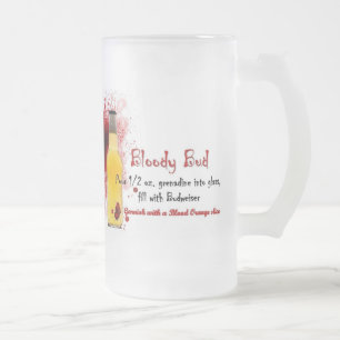 Taza De Cristal Esmerilado Receta sangrienta de la bebida del brote