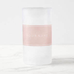 Taza De Cristal Esmerilado Rectangular Rosa Rosa Rosa Oro Polvo Metálico