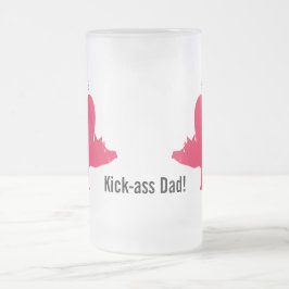 Taza De Cristal Esmerilado Red Hog Beer Mug
