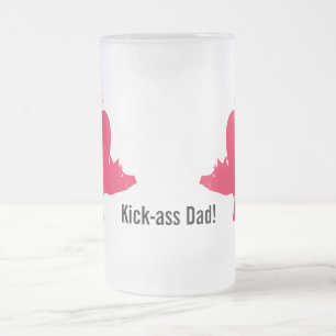 Taza De Cristal Esmerilado Red Hog Beer Mug