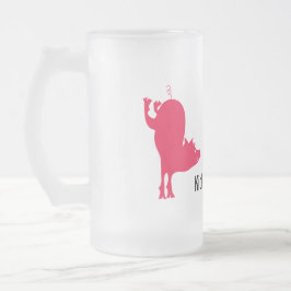 Taza De Cristal Esmerilado Red Hog Beer Mug