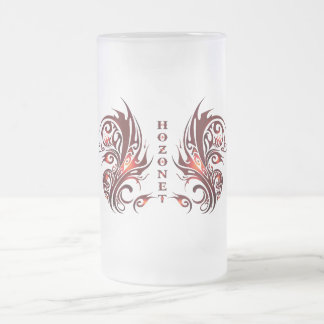 Taza De Cristal Esmerilado Red-Hozonet Beer Glass