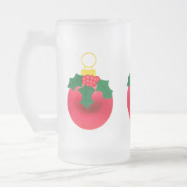 Taza De Cristal Esmerilado Red Ornament Mug