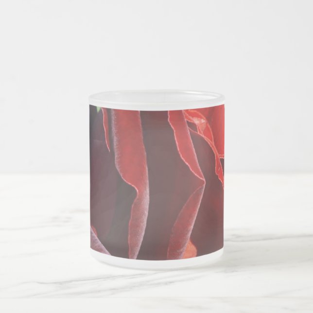 Taza De Cristal Esmerilado Red Rose Mug (Centro)