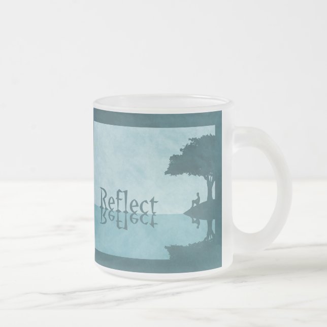 Taza De Cristal Esmerilado Reflejar la mug (Derecha)
