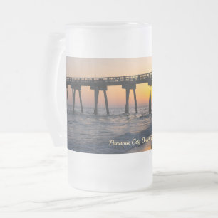 Taza De Cristal Esmerilado Reflexiones sobre el atardecer en la playa de la C