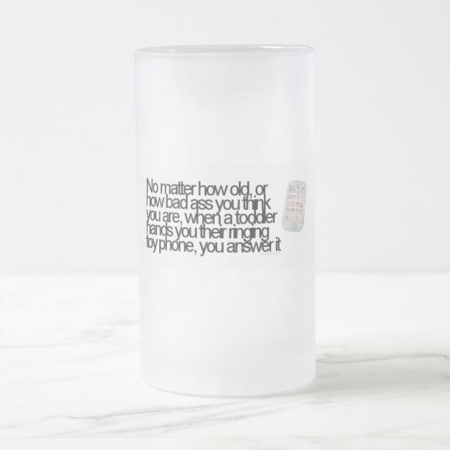 Taza De Cristal Esmerilado Refrán divertido (Centro)
