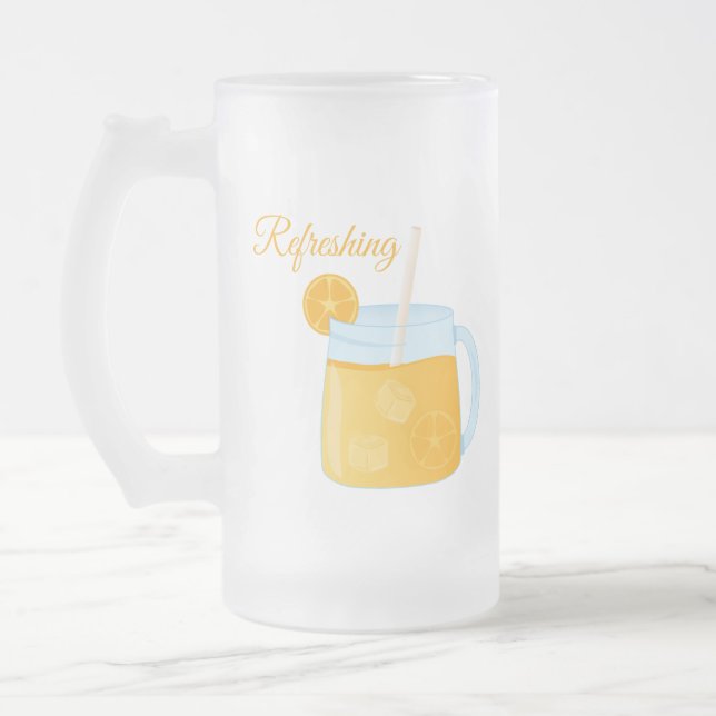 Taza De Cristal Esmerilado Refrescar cítricos (Izquierda)
