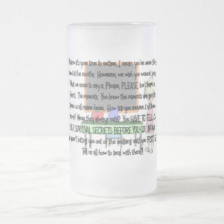 Taza De Cristal Esmerilado Regalo artístico de historias de retiro de maestro