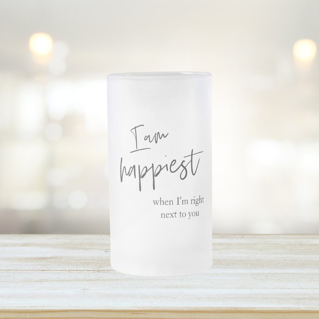 Taza De Cristal Esmerilado Regalo de citas negras románticas de moda (Subido por el creador)