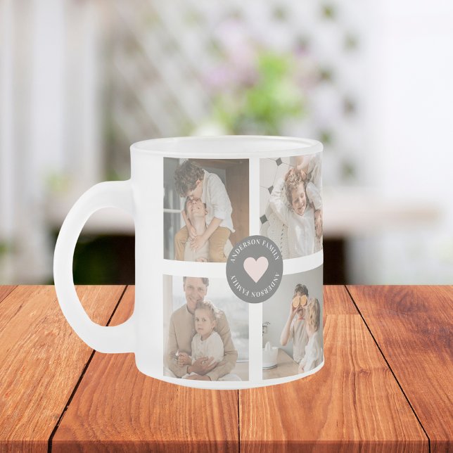 Taza De Cristal Esmerilado Regalo de fotografía familiar personalizada de Col (Subido por el creador)