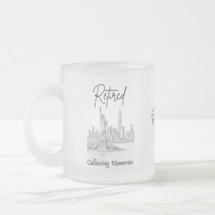Taza De Cristal Esmerilado Regalo de Jubilación para Viajeros