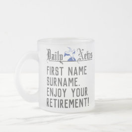 Taza De Cristal Esmerilado Regalo de jubilación personalizado