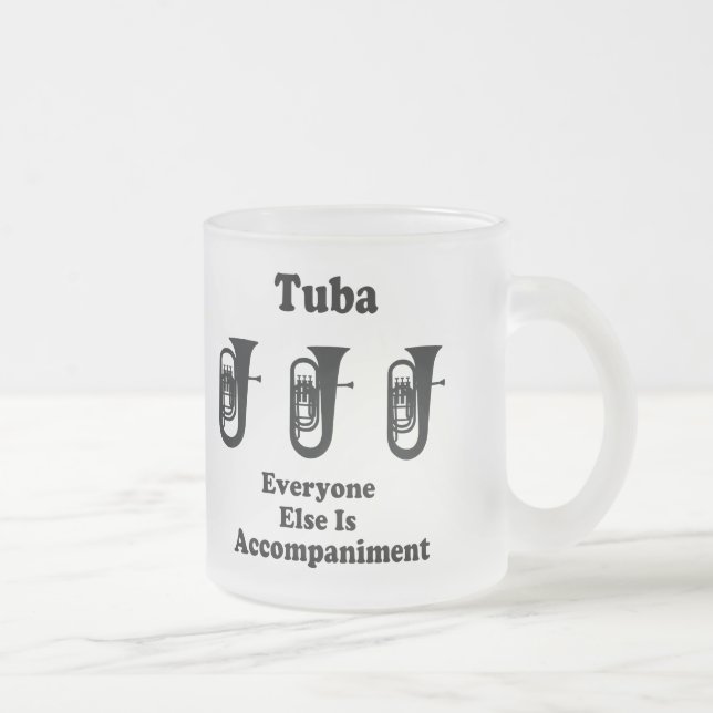 Taza De Cristal Esmerilado Regalo de la tuba (Derecha)