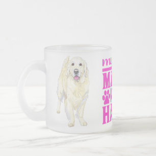 Taza De Cristal Esmerilado Regalo de mamá perro cachorro Golden Retriever