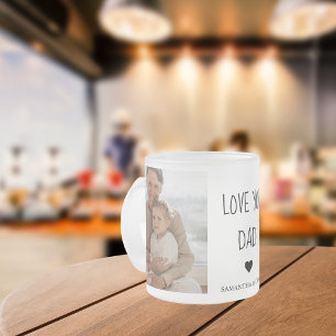 Taza De Cristal Esmerilado Regalo de moderna foto de grupo y de amor para tu 
