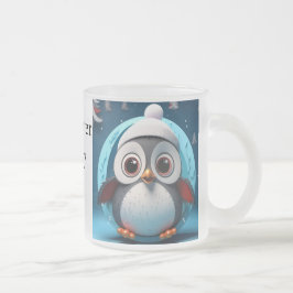 Taza De Cristal Esmerilado Regalo de Navidades del pingüino Frosty Beer Mug