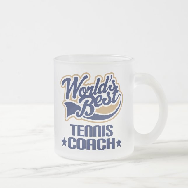 Taza De Cristal Esmerilado Regalo del coche de tenis (Derecha)